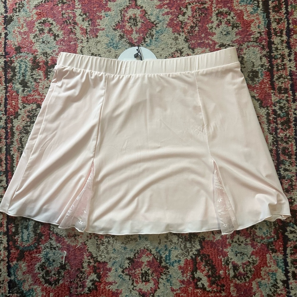 Baby pink mini skirt